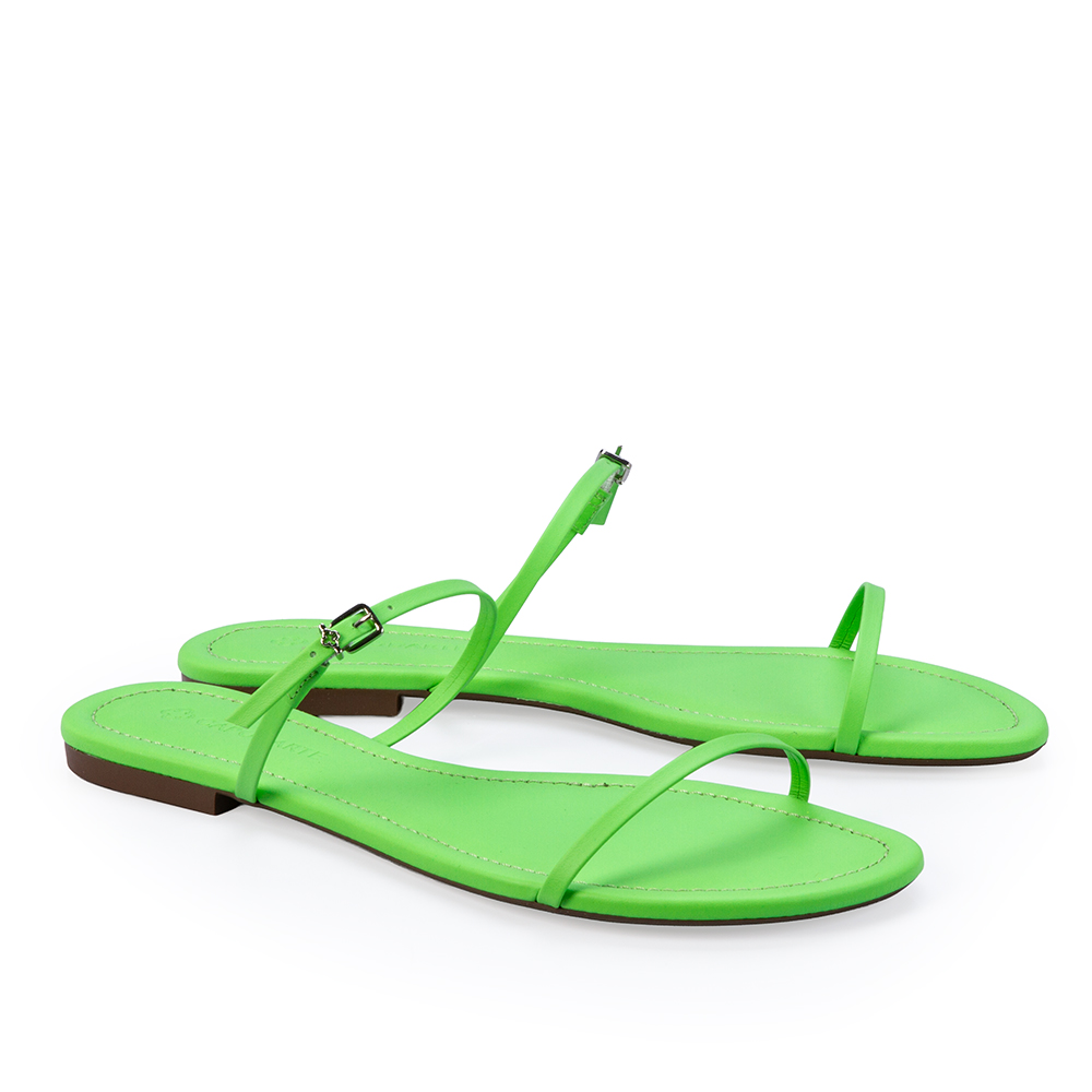 CHINELO RASTEIRO VERDE PISTACCHIO DE COURO image number 1