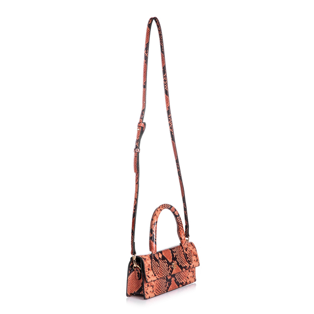 BOLSA PEQUENA COURO CARAMELO PITONE image number 1
