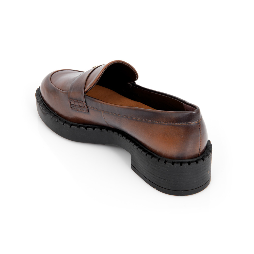 LOAFER MOCASSIM MARROM DE COURO image number 2