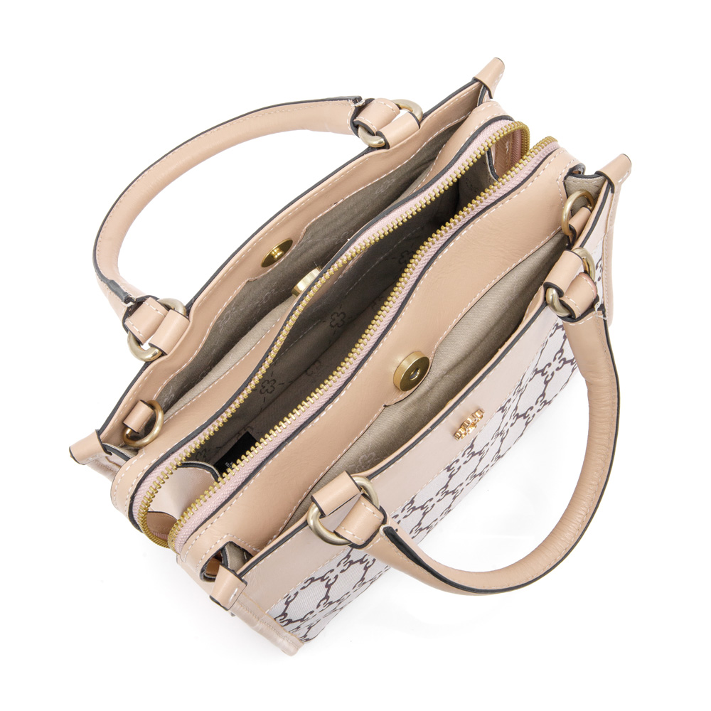 BOLSA TOTE NUDE MONOGRAMA MARROM AL&Ccedil;A TIRACOLO image number 4