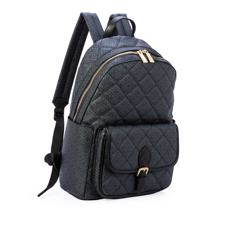 MOCHILA FEMININA PRETA MONOGRAMA image number 3