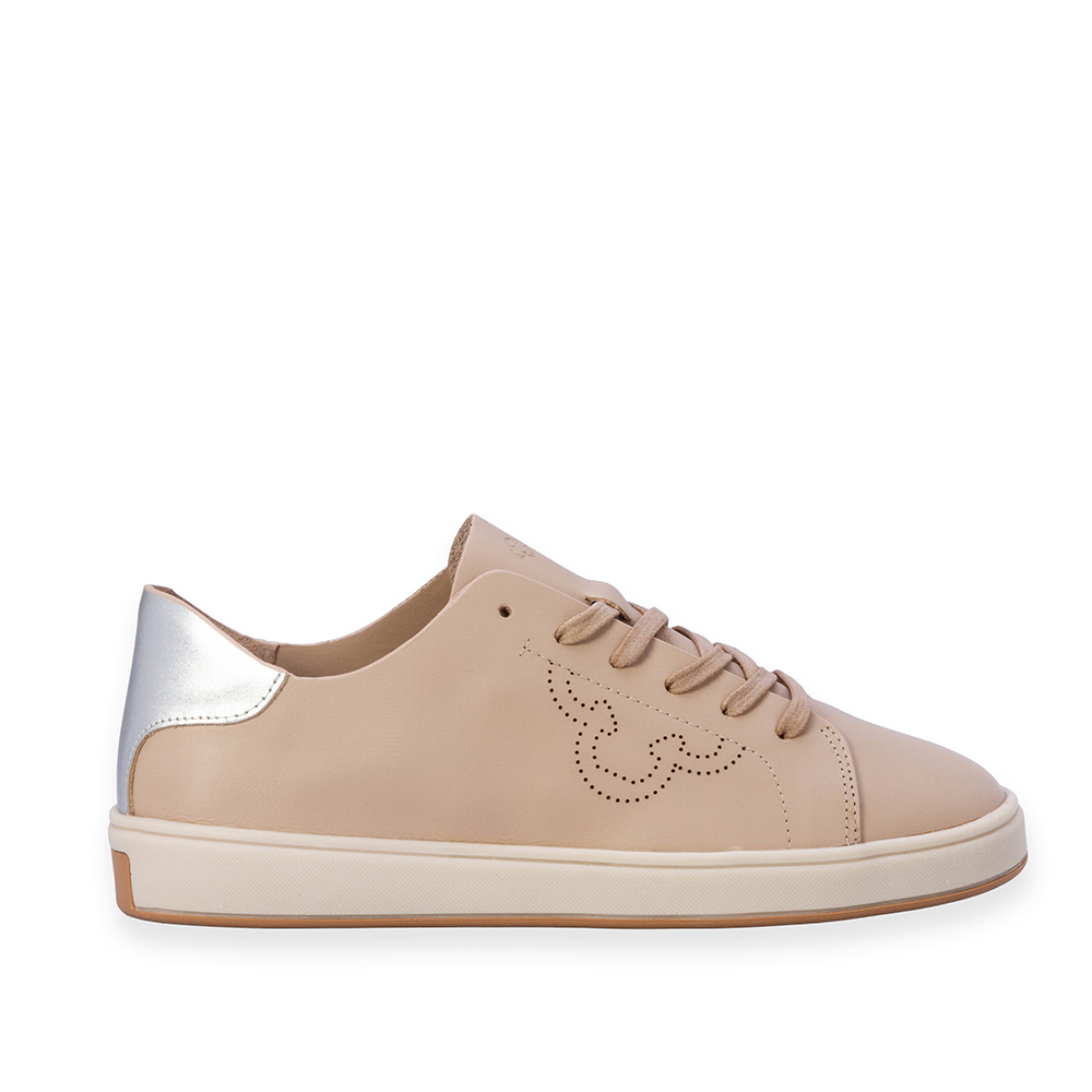 T&Ecirc;NIS FEMININO CASUAL NUDE SEDA DE COURO AMARRA&Ccedil;&Atilde;O image number 0