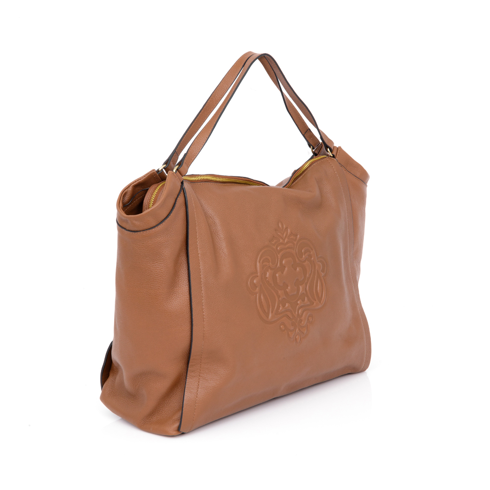 BOLSA DE COURO CARAMELO SHOPPER image number 3