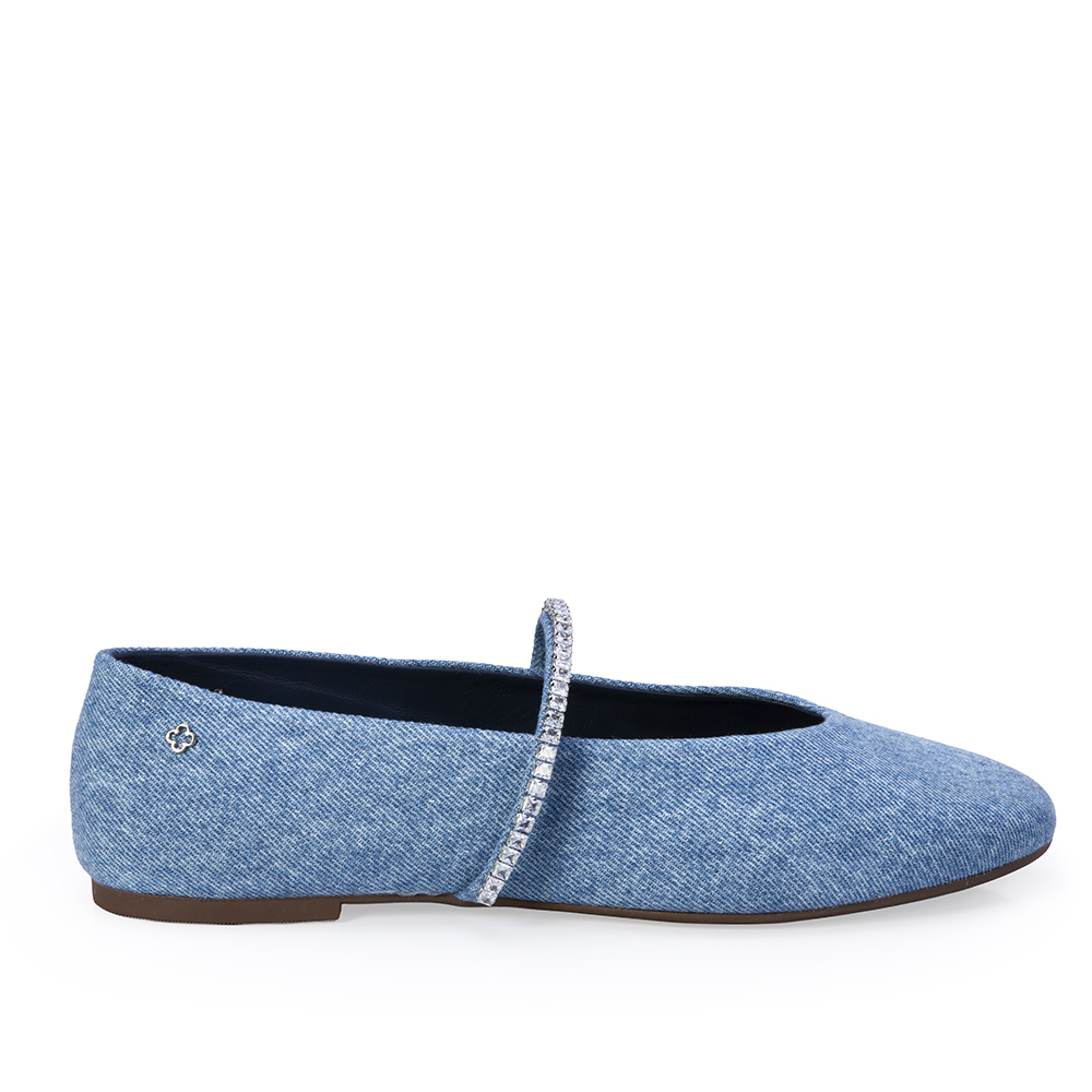 SAPATILHA BICO REDONDO DENIM PEDRARIAS image number 0