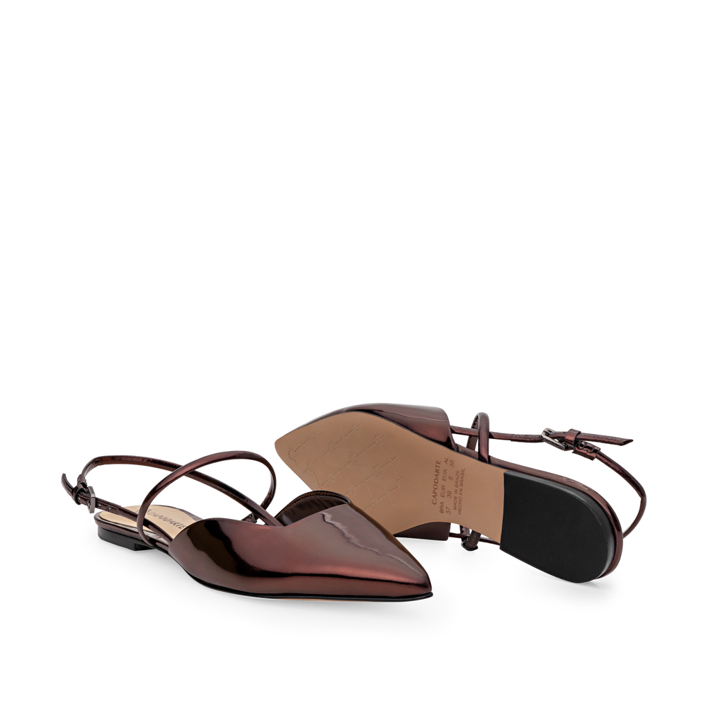 SAPATILHA SLINGBACK MARROM DE COURO SPECCHIO image number 3