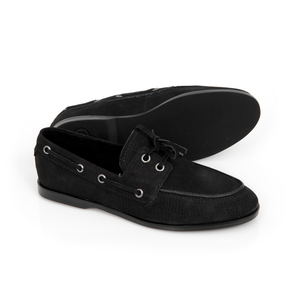 LOAFER MOCASSIM PRETO DE COURO NOBUCK image number 3