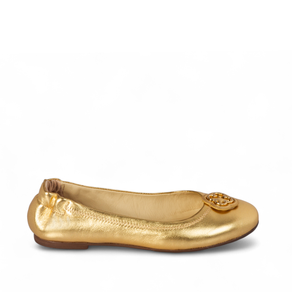 SAPATILHA INFANTIL DOURADA DE COURO CATHERINE image number 0