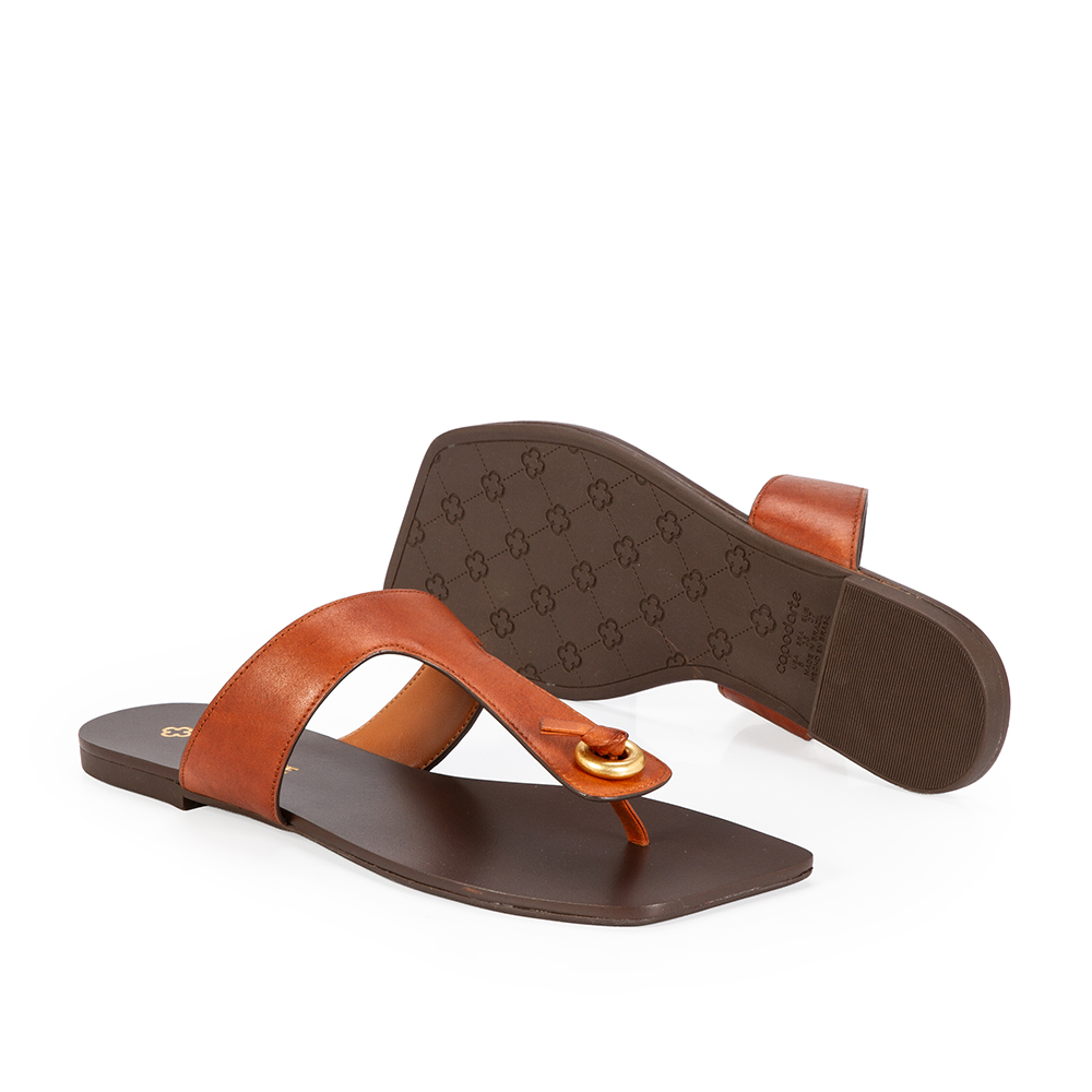 CHINELO DE DEDO COURO CAMEL image number 3