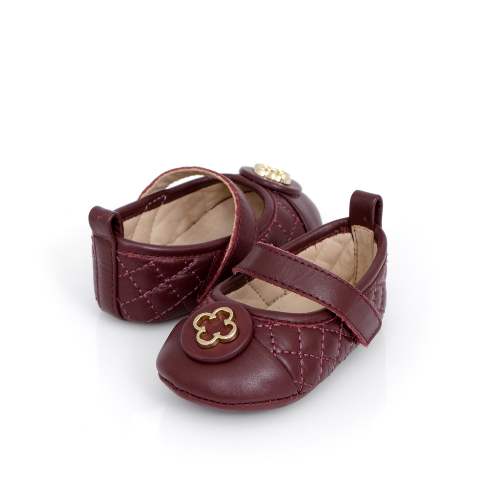 SAPATILHA RN DE COURO MATELASS&Ecirc; BORD&Ocirc; COM VELCRO image number 2