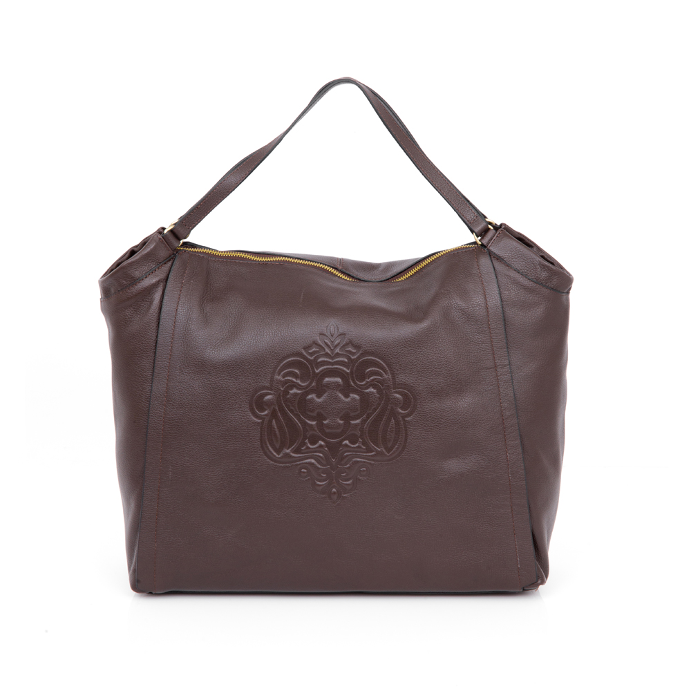 BOLSA DE COURO MARROM TOBACCO SHOPPER image number 0