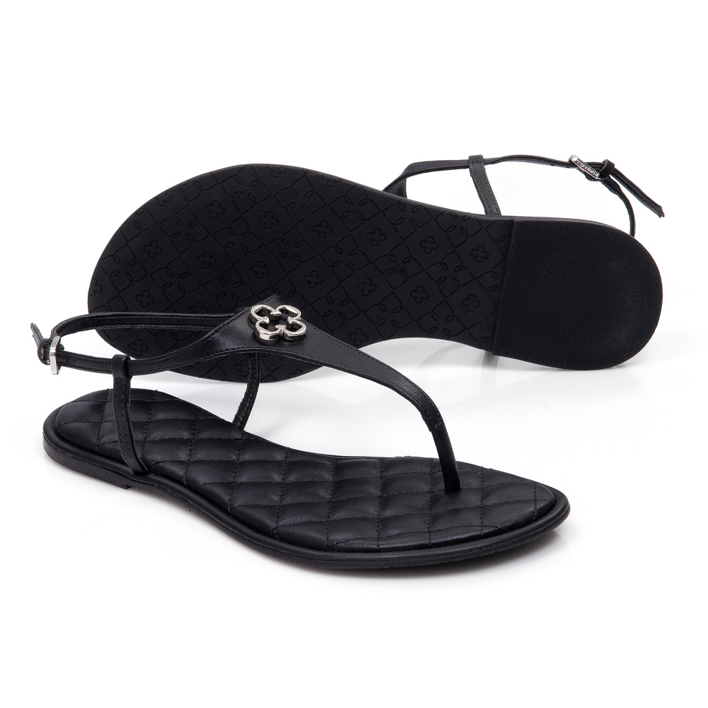 SANDÁLIA RASTEIRA PRETA MATELASSÊ image number 3