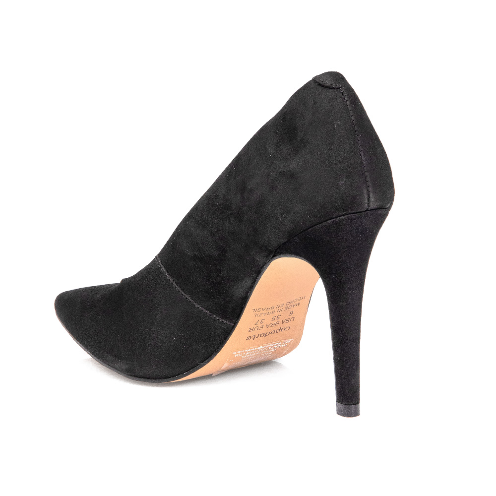SCARPIN PRETO NOBUCK SALTO ALTO FINO image number 2