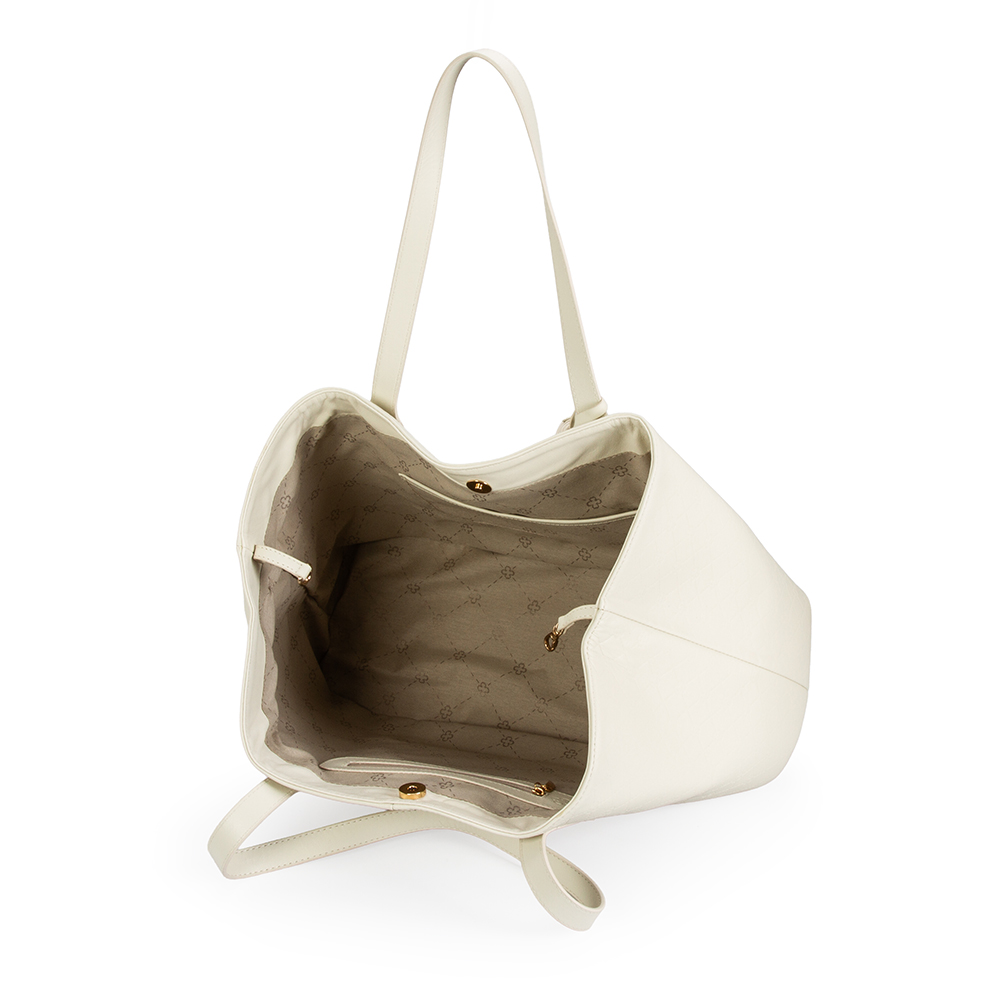 BOLSA SHOPPER BRANCA COURO MONOGRAMA COM BARBICACHO image number 4