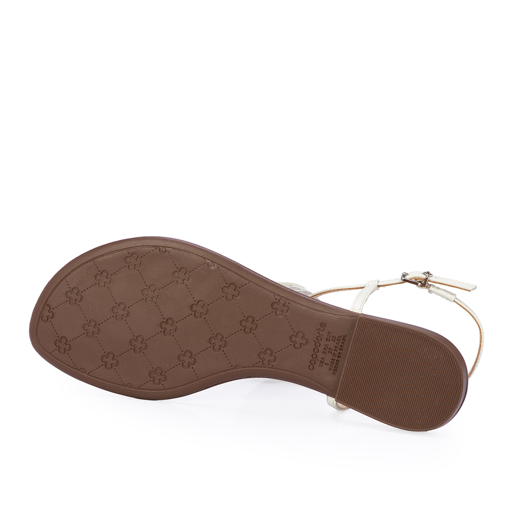 SAND&Aacute;LIA RASTEIRA COURO BRANCA DUNA FLOR image number 3