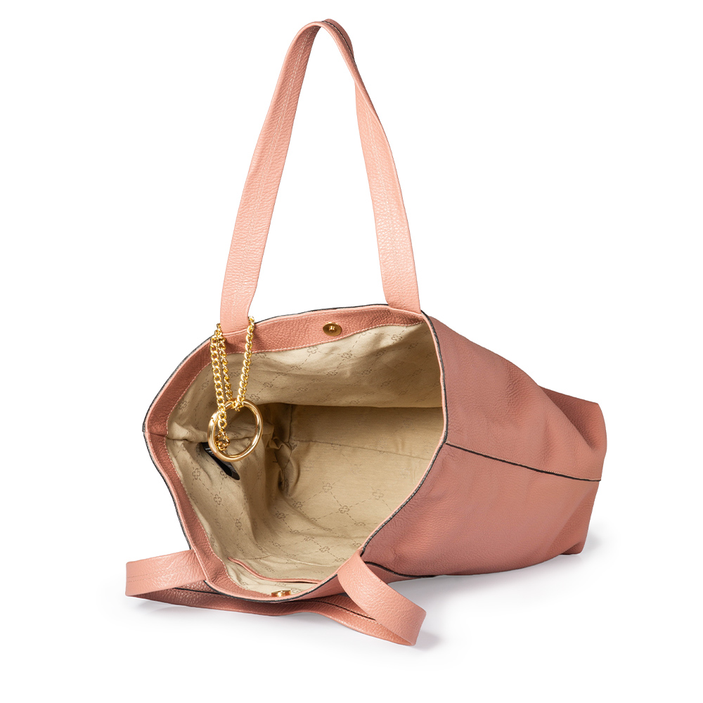 BOLSA ROSA MALVA DE COURO VIRA BUCKET image number 4