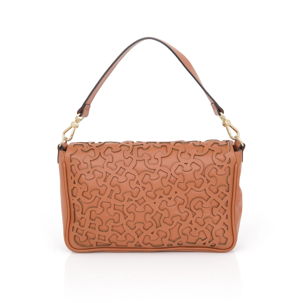 BOLSA COURO CARAMELO SHOULDER AL&Ccedil;A CORRENTE image number 2