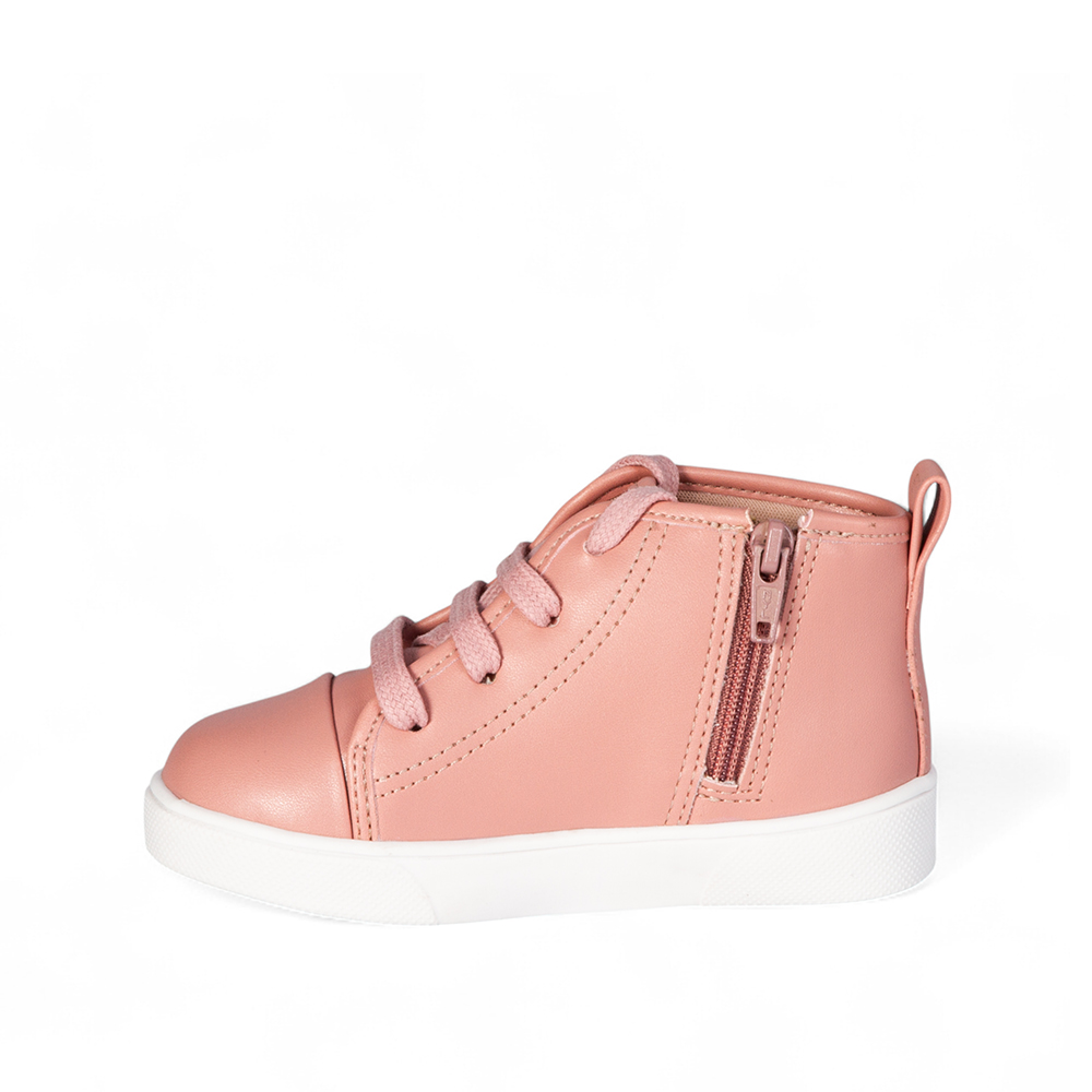 TÊNIS BEBÊ ROSÊ CANO ALTO AMARRAÇÃO image number 2