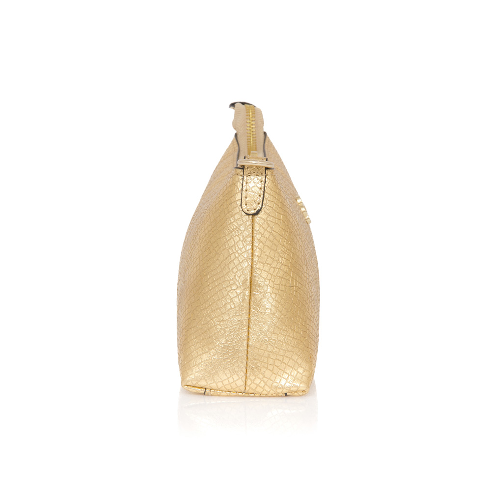 BOLSA PEQUENA DOURADA METALIZADA SERPENTE SHOULDER BAG image number 1