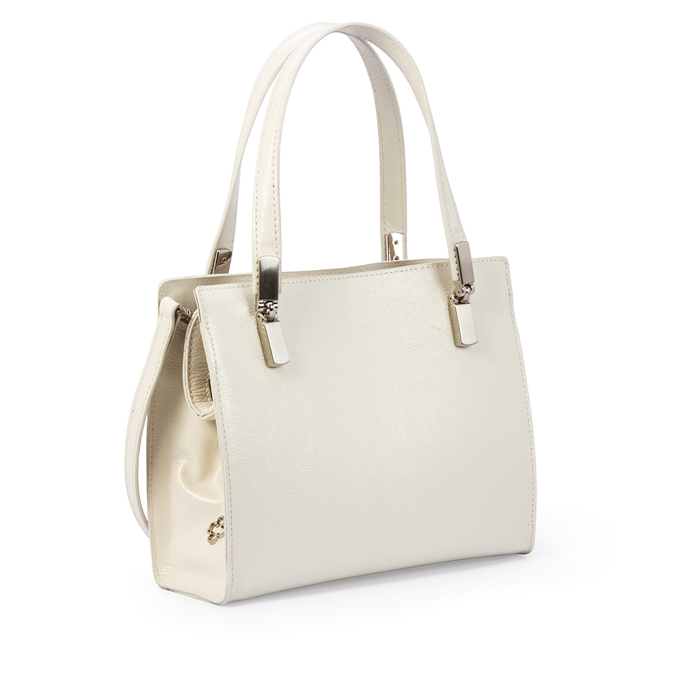 BOLSA TIRACOLO BRANCA DUNA DE COURO TOTE image number 3