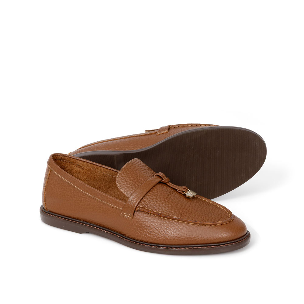 LOAFER MOCASSIM COURO CARAMELO FLOATER MOGNO image number 3