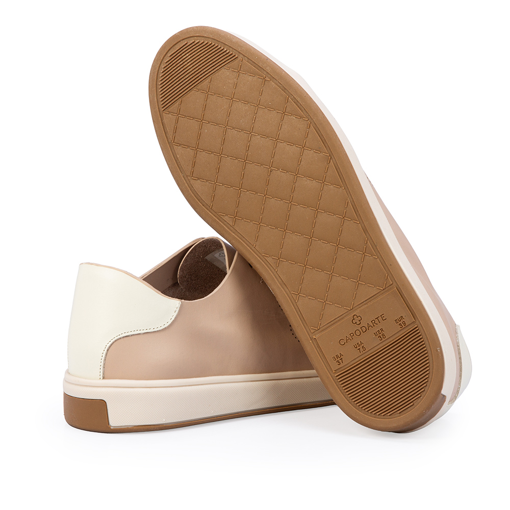 T&Ecirc;NIS CASUAL NUDE SEDA DE COURO AMARRA&Ccedil;&Atilde;O FEMININO image number 3