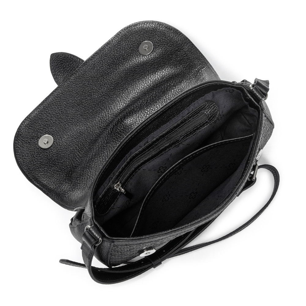 BOLSA PRETA TIRACOLO COURO TRESSÊ image number 4