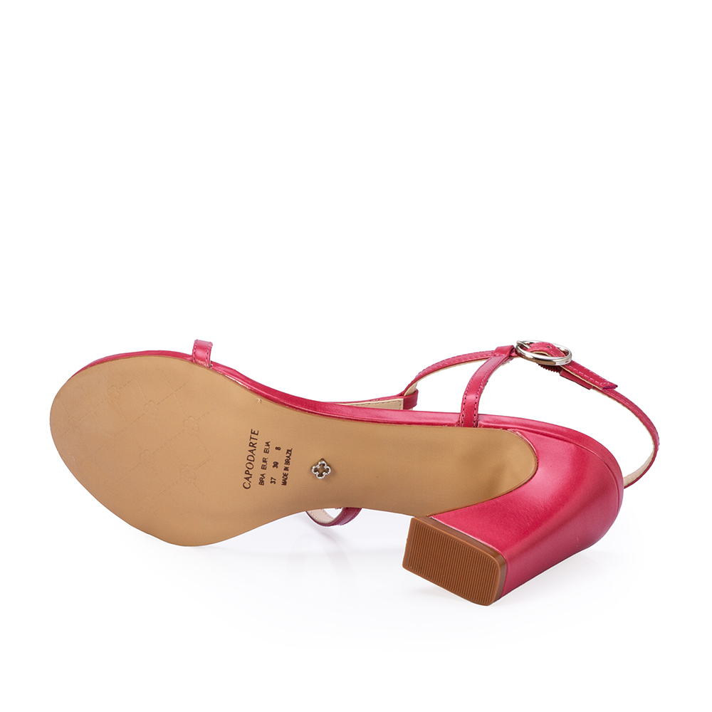 SAND&Aacute;LIA SALTO ALTO ROSA MAGN&Oacute;LIA DE COURO image number 3