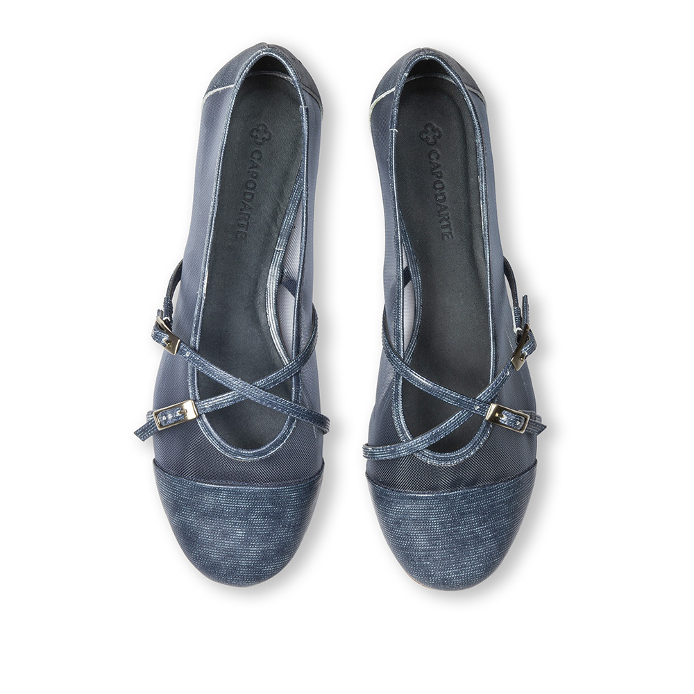 SAPATILHA DE COURO DENIM TELA image number 4