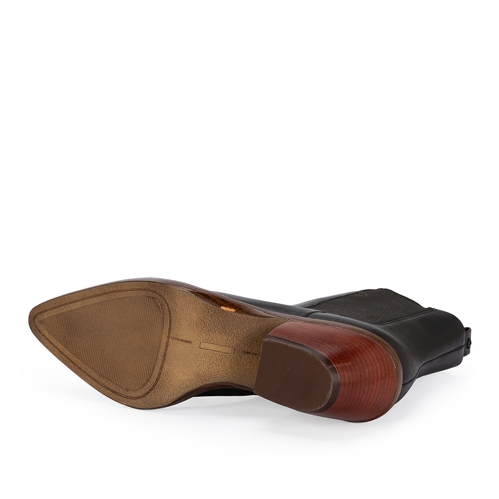 BOTA PRETA COURO CANO CURTO BICO FINO image number 3