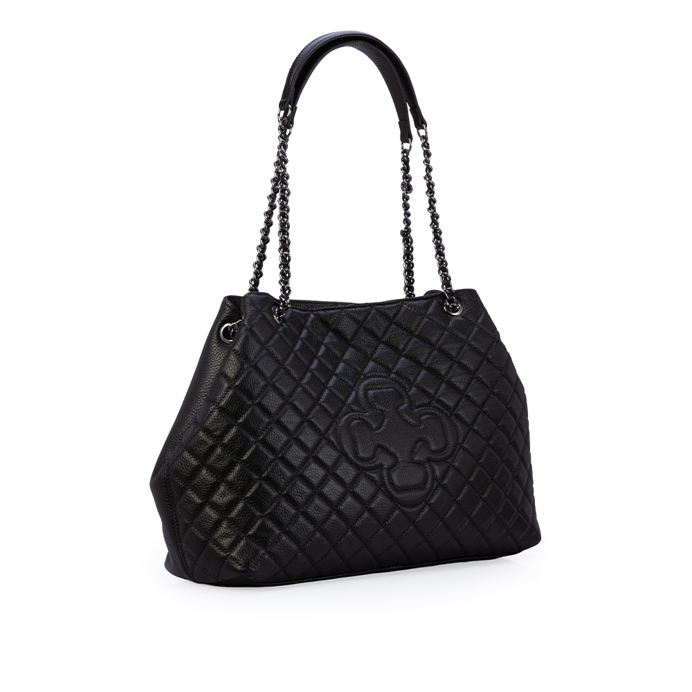 BOLSA GRANDE PRETA DE COURO MATELASS&Ecirc; HOBO CARINA image number 3