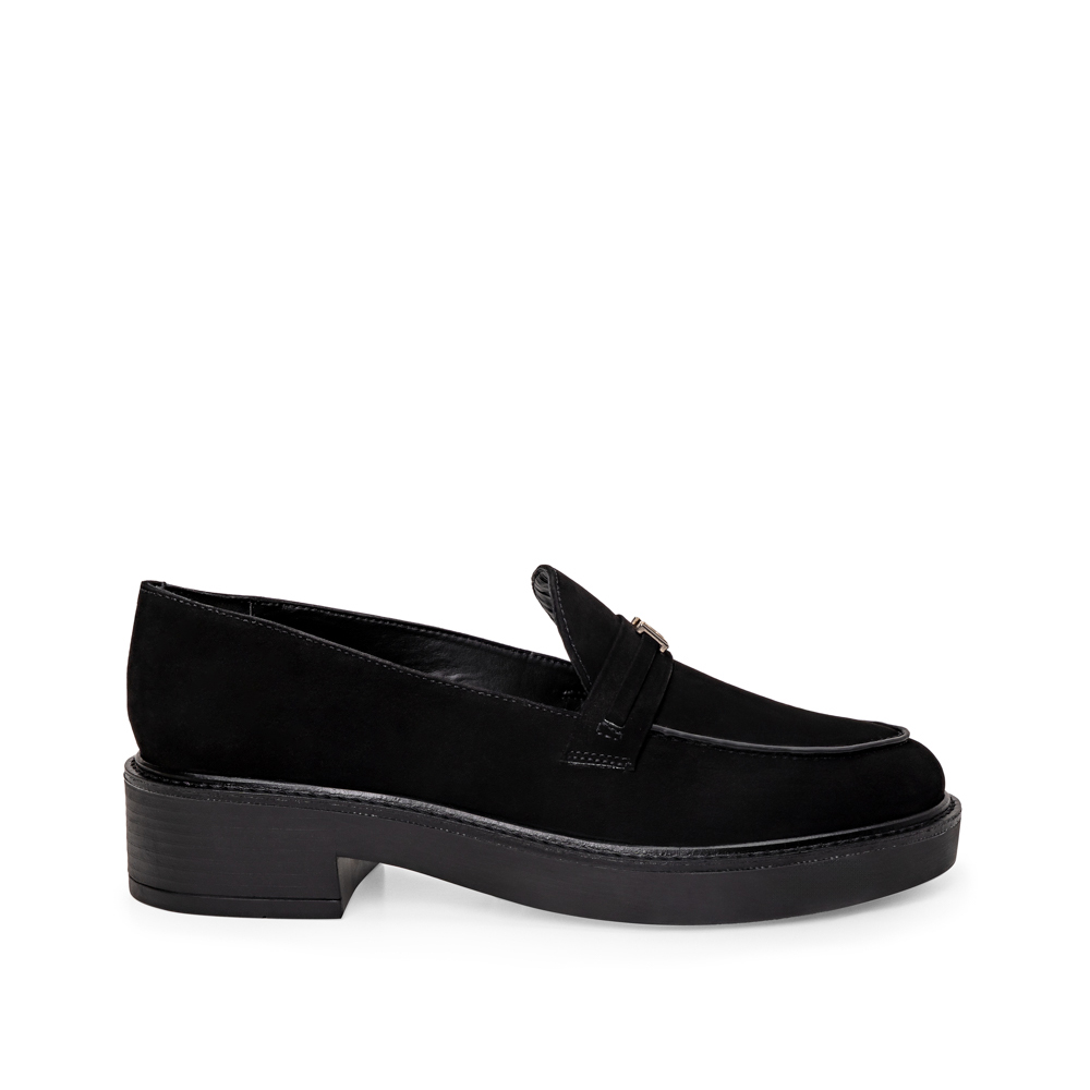 LOAFER MOCASSIM PRETO DE COURO NOBUCK image number 0