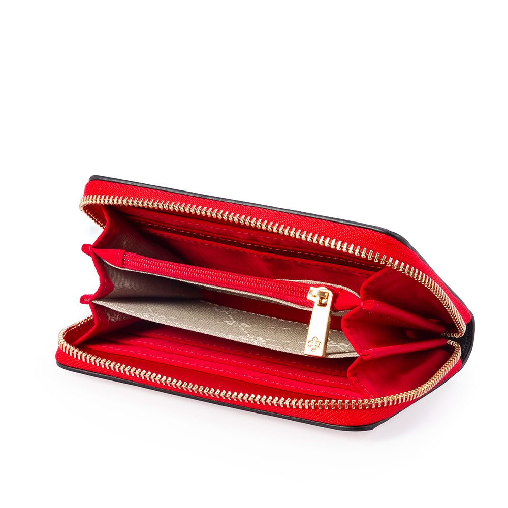 CARTEIRA PEQUENA VERMELHA SAFIANO image number 3