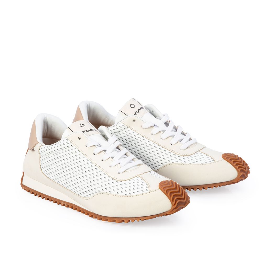 T&Ecirc;NIS FEMININO DE COURO BRANCO AMARRA&Ccedil;&Atilde;O SNEAKERS image number 1