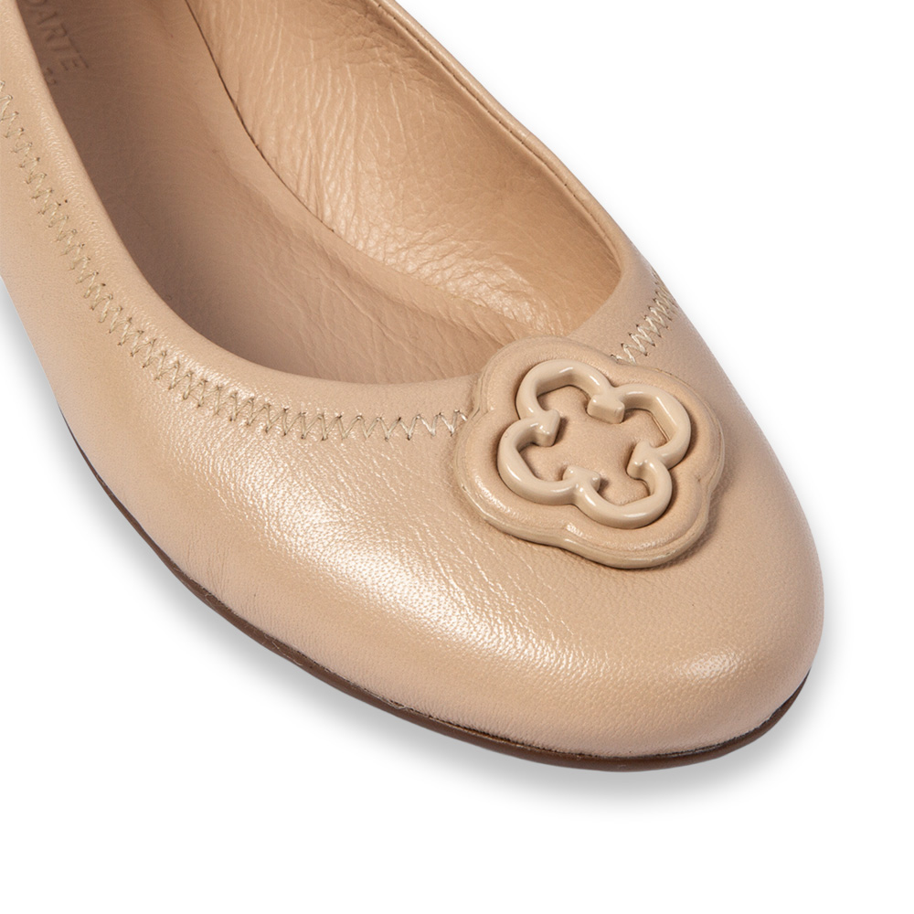 SAPATILHA INFANTIL NUDE SEDA DE COURO CATHERINE image number 2