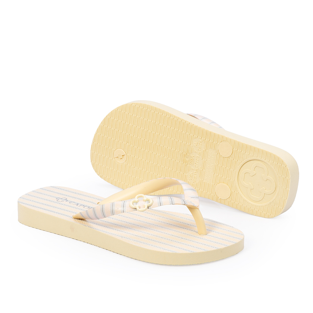 KIT INFANTIL CHINELO DE DEDO CREME BRULLE LISTRAS + LEN&Ccedil;O image number 3