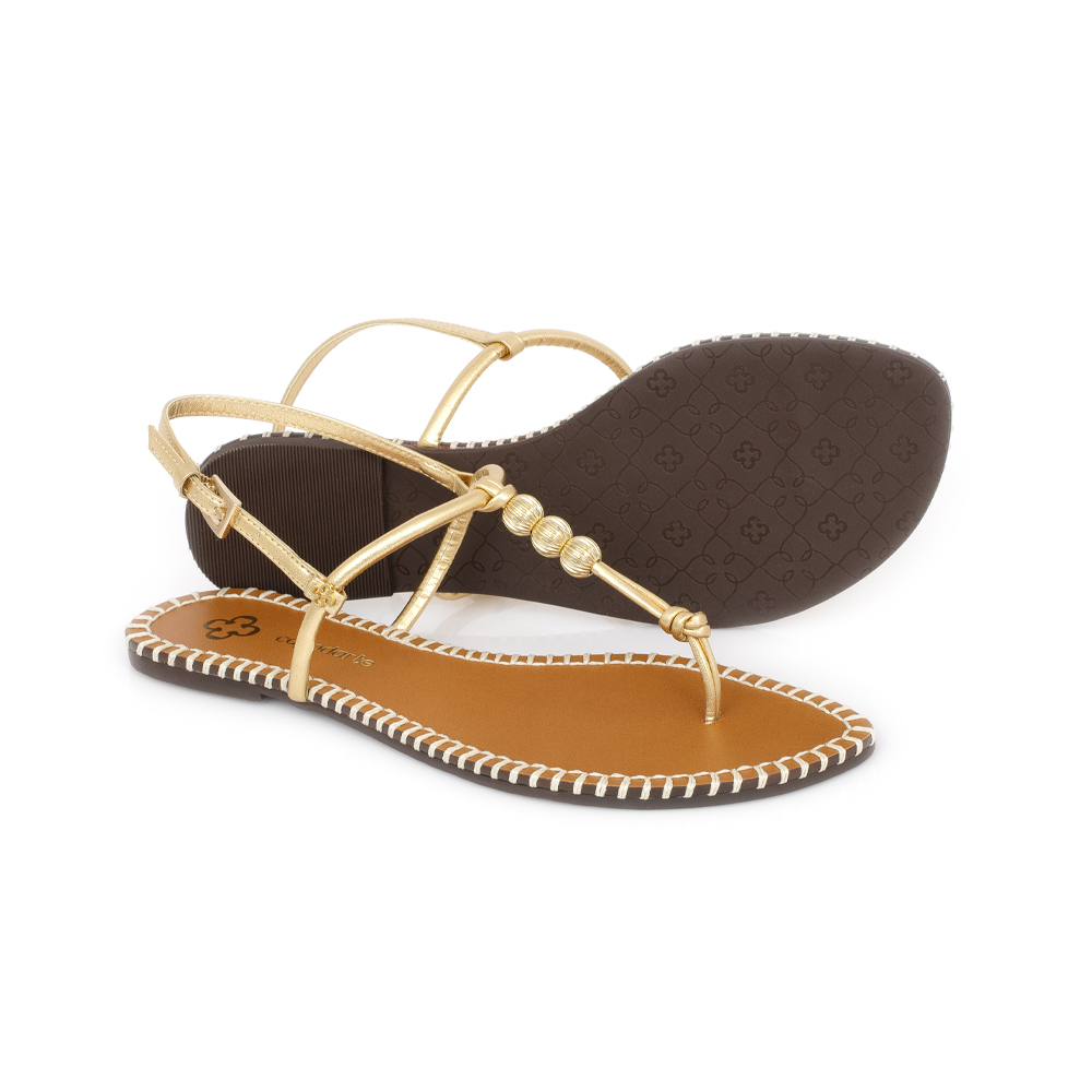 SAND&Aacute;LIA RASTEIRA DOURADA METALIZADA image number 3