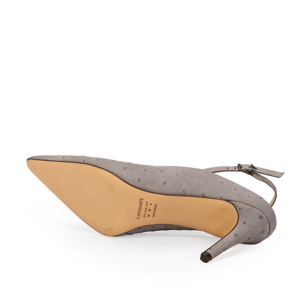 SCARPIN SLINGBACK COURO NOBUCK CARBONO image number 3