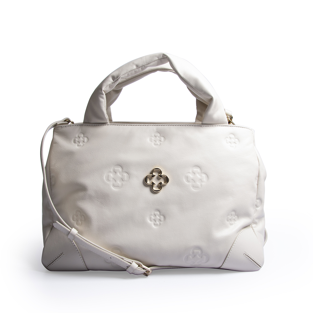 BOLSA DE COURO TOTE BEGE RÁFIA image number 0