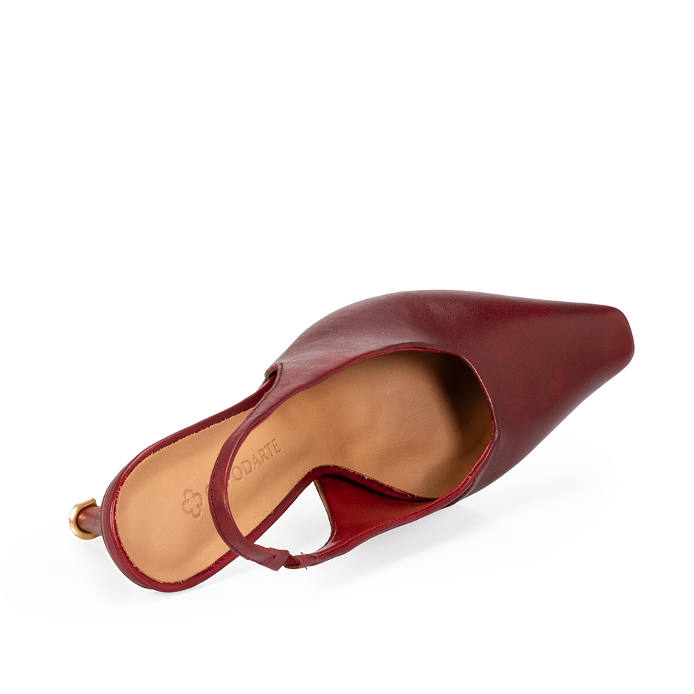 SCARPIN SLINGBACK COURO AMARONE image number 4