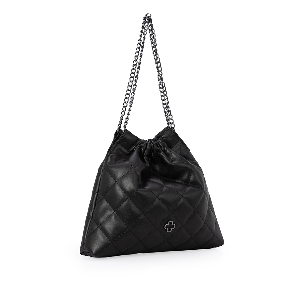 BOLSA INFANTIL PRETA MATELASS&Ecirc; COM AL&Ccedil;A CORRENTE image number 3