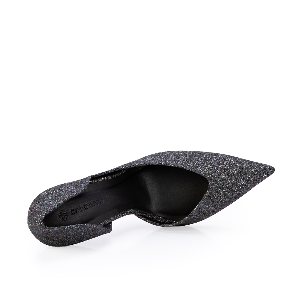 SCARPIN SALTO ALTO CINZA GLITTER image number 4