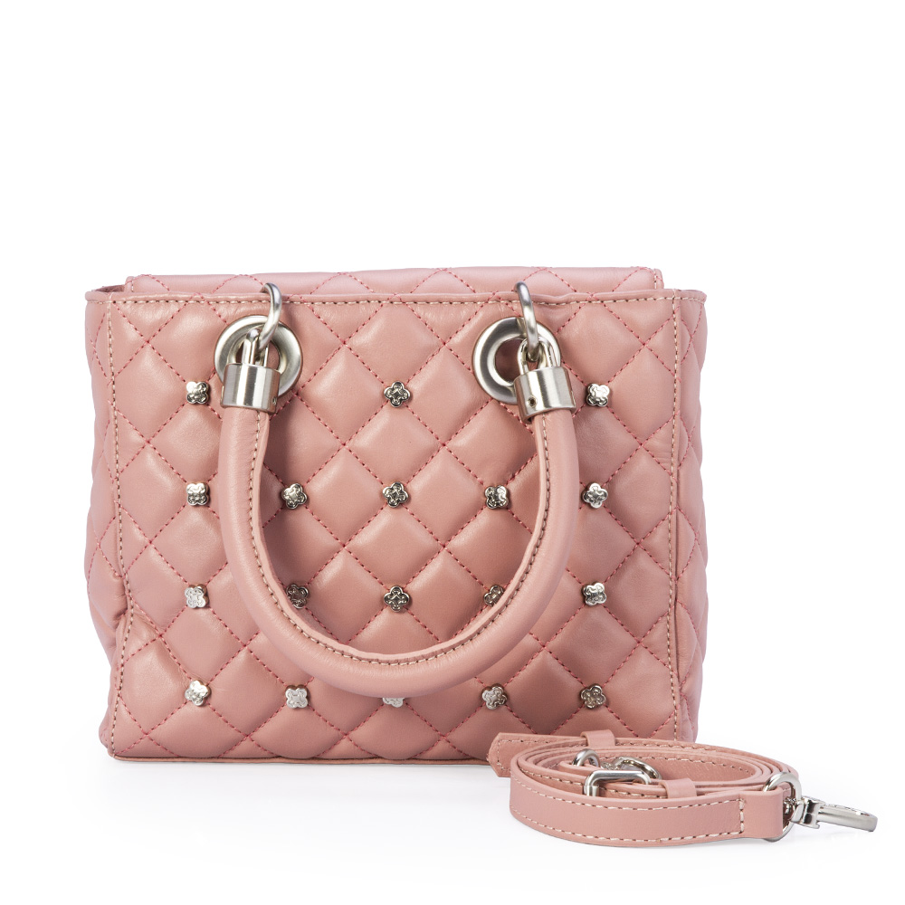 BOLSA TIRACOLO ROSA MALVA DE COURO TOTE image number 1