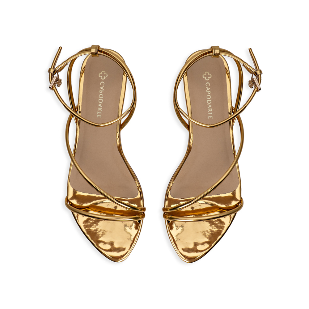 SAND&Aacute;LIA RASTEIRA DOURADA METALIZADA image number 4