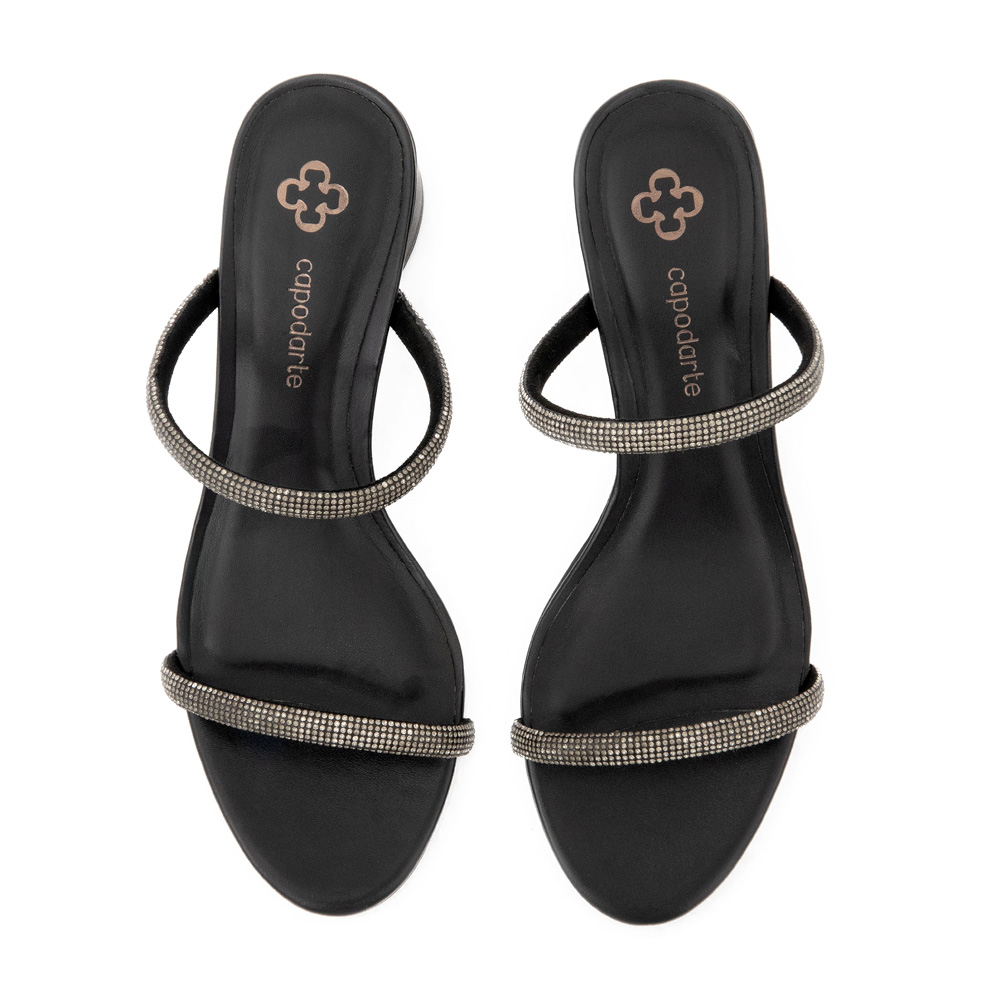 MULE SALTO BLOCO PRETA STRASS image number 4