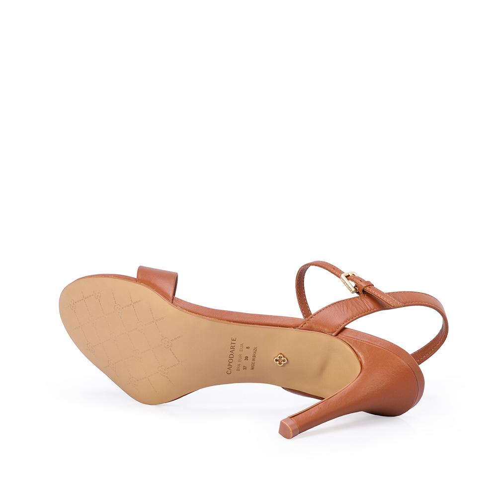 SAND&Aacute;LIA SALTO ALTO COURO CAMEL image number 3