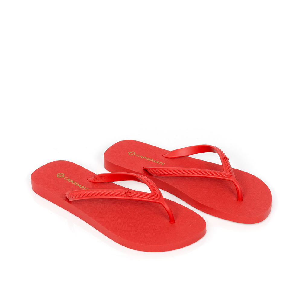 CHINELO DE DEDO VERMELHO RUBI TRAMADO image number 1