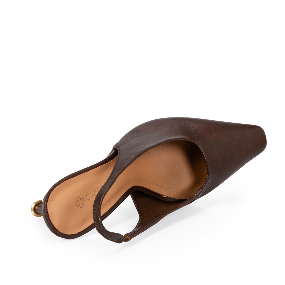SCARPIN SLINGBACK COURO CACAO image number 4