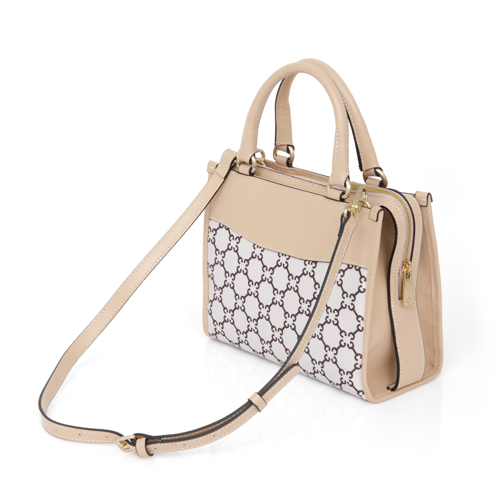 BOLSA TOTE NUDE MONOGRAMA MARROM AL&Ccedil;A TIRACOLO image number 2