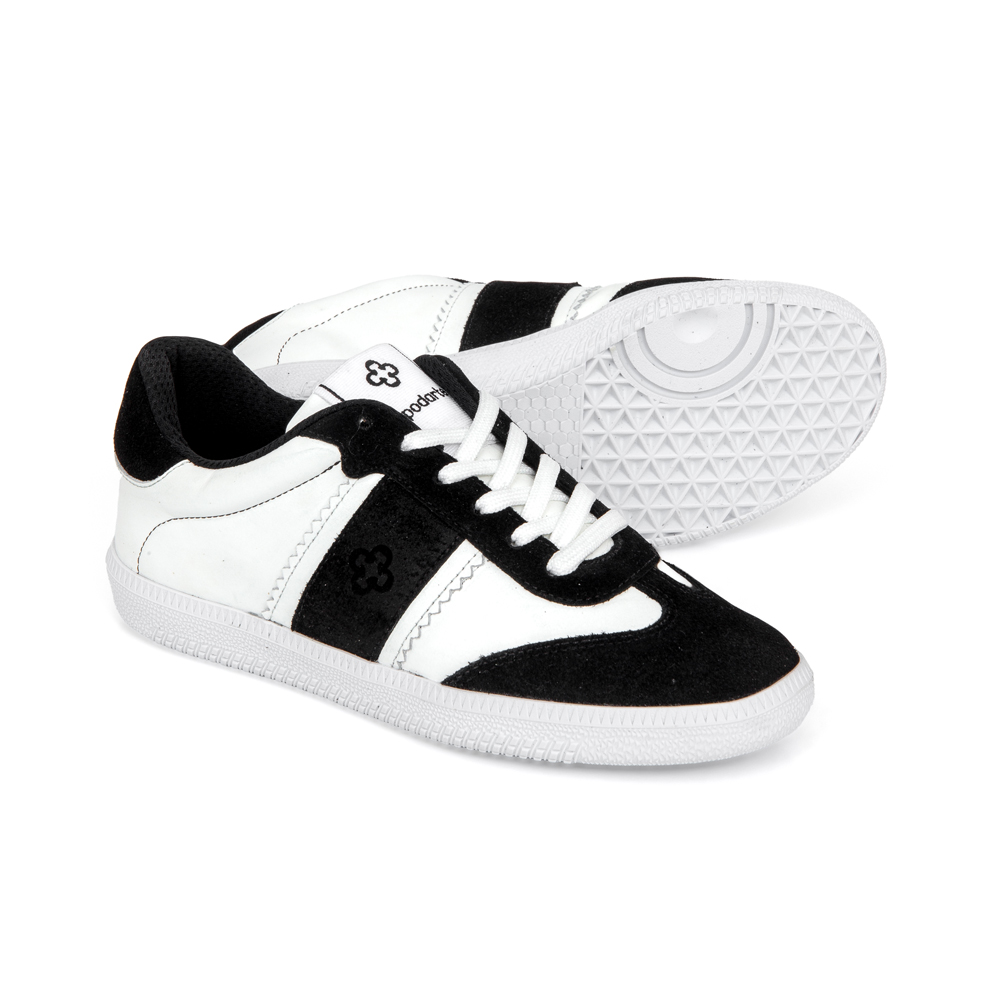 TÊNIS FEMININO PRETO E BRANCO SOLA BRANCA image number 3