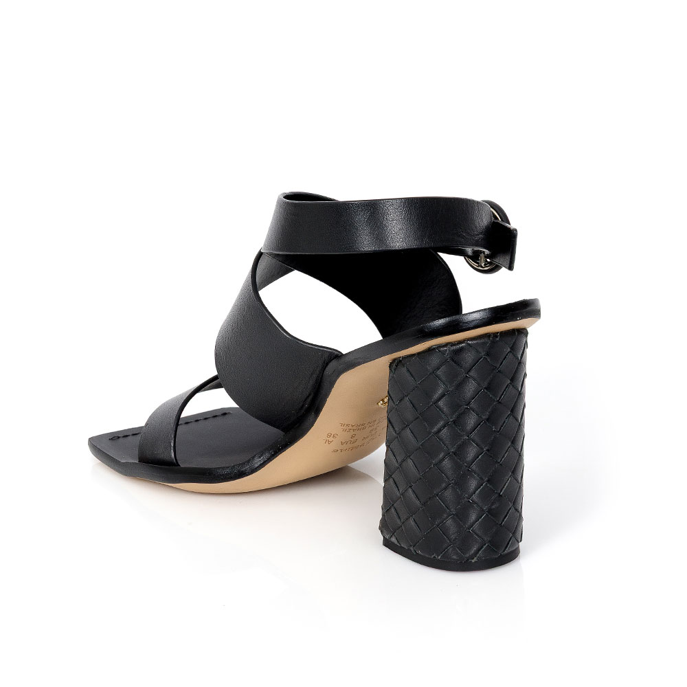 SAND&Aacute;LIA PRETA SALTO ALTO TRESS&Ecirc; DE COURO image number 2